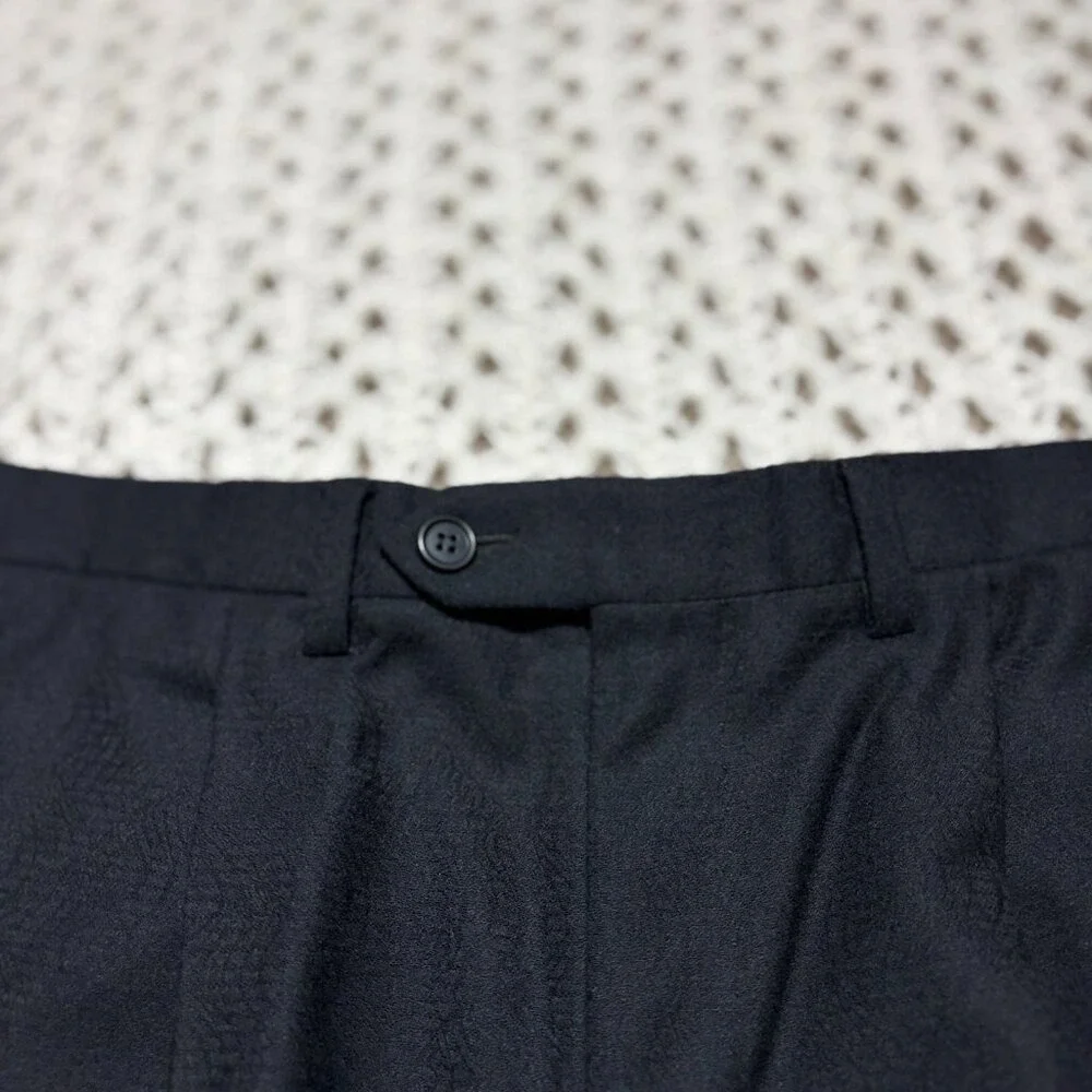 Valentino‎ Garavani VTG Dress Pants Black Straight Leg Flat Front Mens W34x31